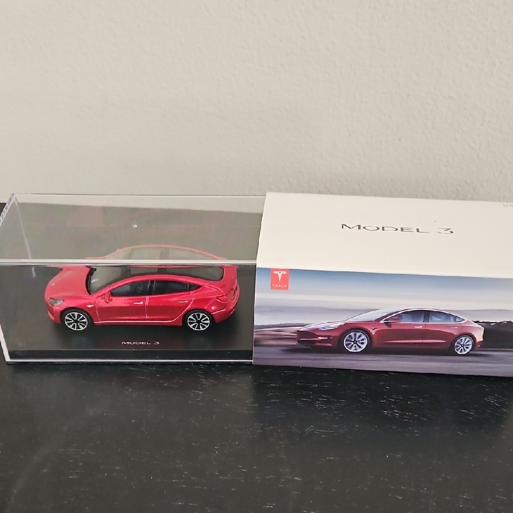 Tesla Model 3 Red Diecast Collectible